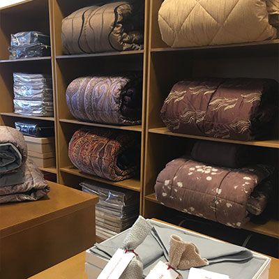 Negozio trapunte piuma Pavia